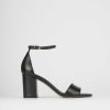 Donna Barca | Sandali Tacco Alto Tacco 7 Cm In Pelle Nera