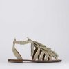 Donna Barca | Sandali Tacco Basso Tacco 1 Cm Camoscio Beige