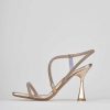 Donna Barca | Sandali Tacco Alto Tacco 9 Cm In Raso Beige