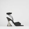 Donna Barca | Sandali Tacco Alto Tacco 8 Cm In Pelle Nera