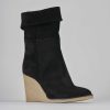 Donna Barca | Stivaletti Tacco Alto Tacco 8 Cm In Camoscio Nero