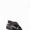 Donna Barca | Zeppa Tacco 3 Cm In Pelle Nera