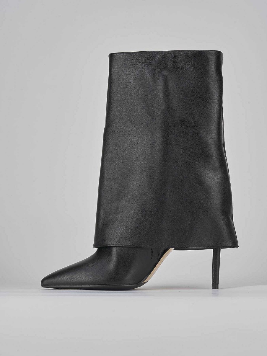 Donna Barca | Stivali Tacco Alto Tacco 11 Cm In Pelle Nera