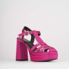 Donna Barca | Sandali Tacco Alto Tacco 10 Cm In Pelle Rosa