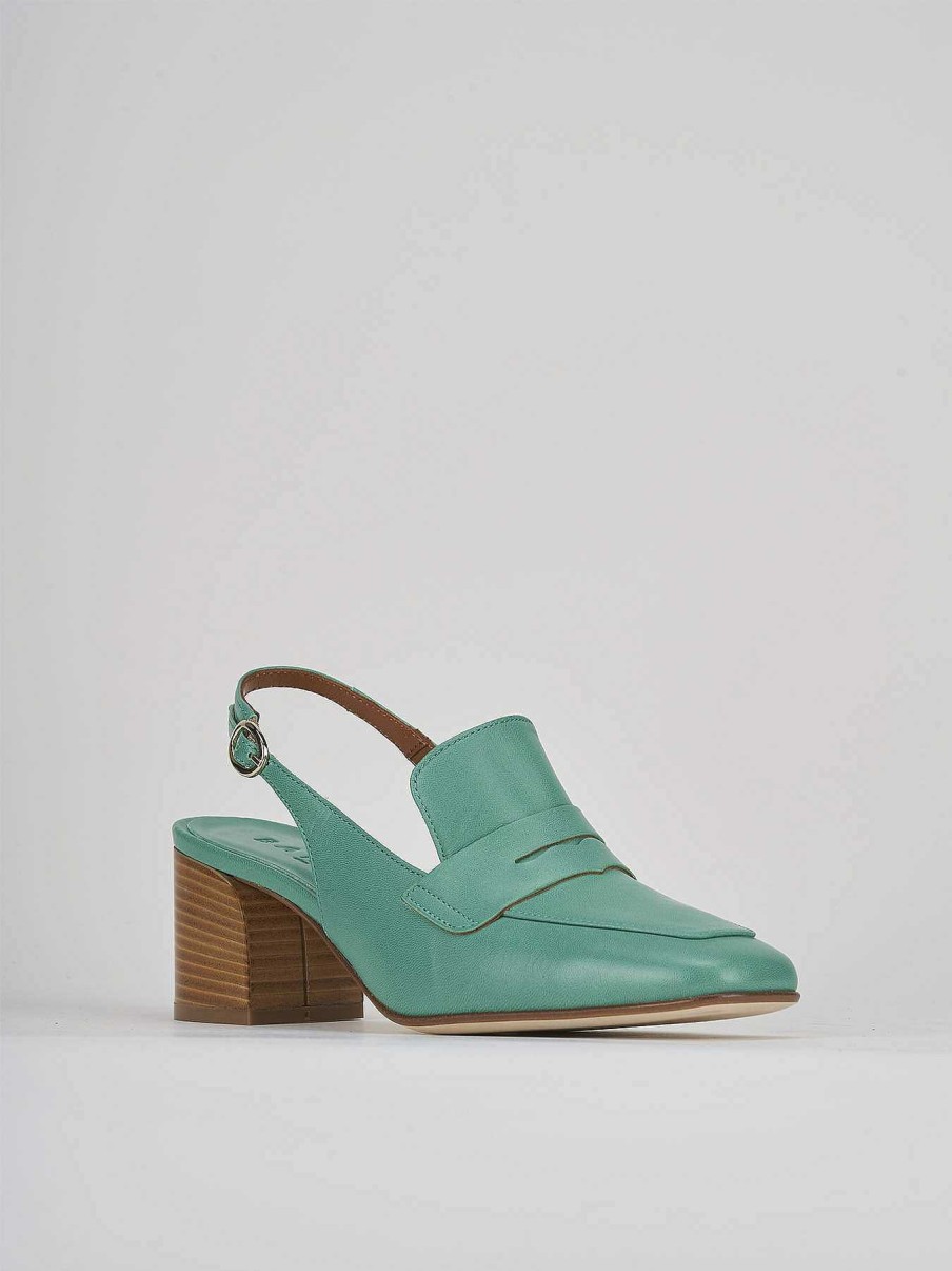 Donna Barca | Decollete Tacco 5 Cm In Pelle Verde