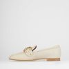 Donna Barca | Mocassini Tacco 1 Cm In Pelle Beige