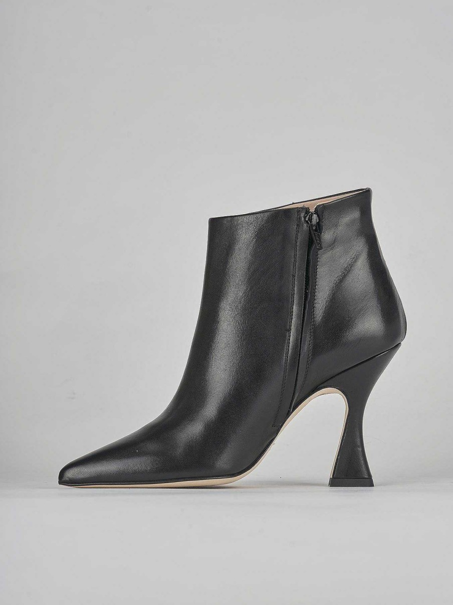 Donna Barca | Stivaletti Tacco Alto Tacco 9 Cm In Pelle Nera