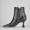 Donna Barca | Stivaletti Tacco Alto Tacco 7 Cm In Pelle Nera