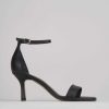 Donna Barca | Sandali Tacco Alto Tacco 6 Cm In Pelle Nera