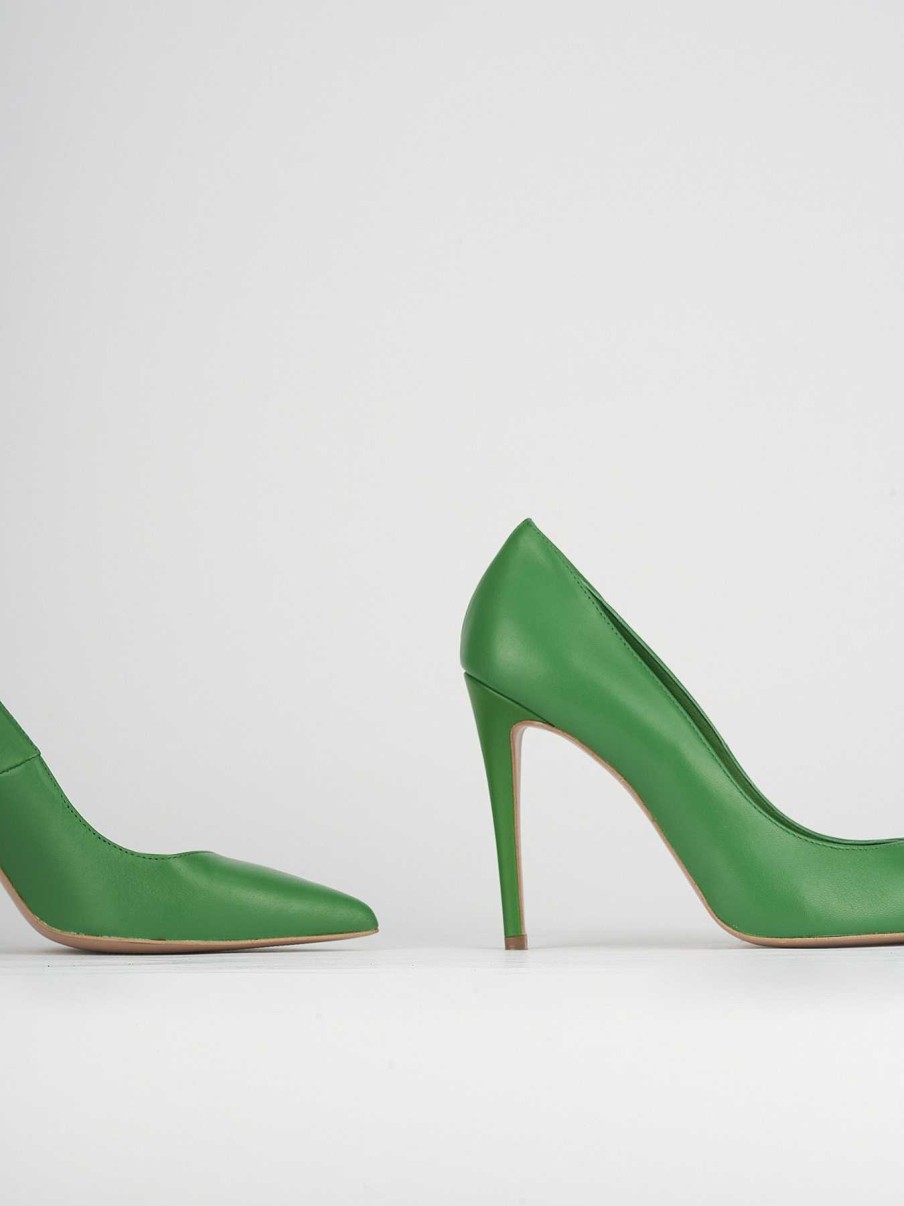 Donna Barca | Decollete Tacco 10 Cm In Pelle Verde