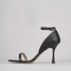 Donna Barca | Sandali Tacco Alto Tacco 7 Cm In Pelle Nera