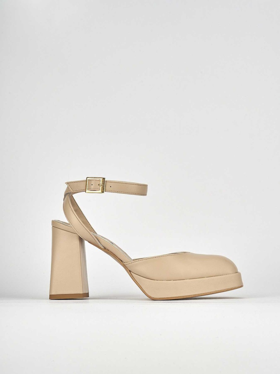 Donna Barca | Sandali Tacco Alto Tacco 9 Cm In Pelle Beige