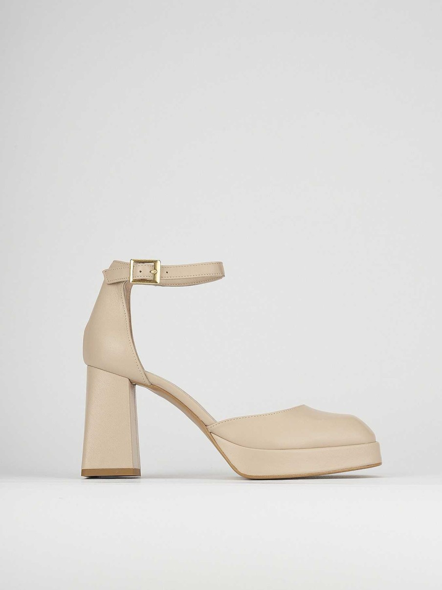 Donna Barca | Decollete Tacco 9 Cm In Pelle Beige