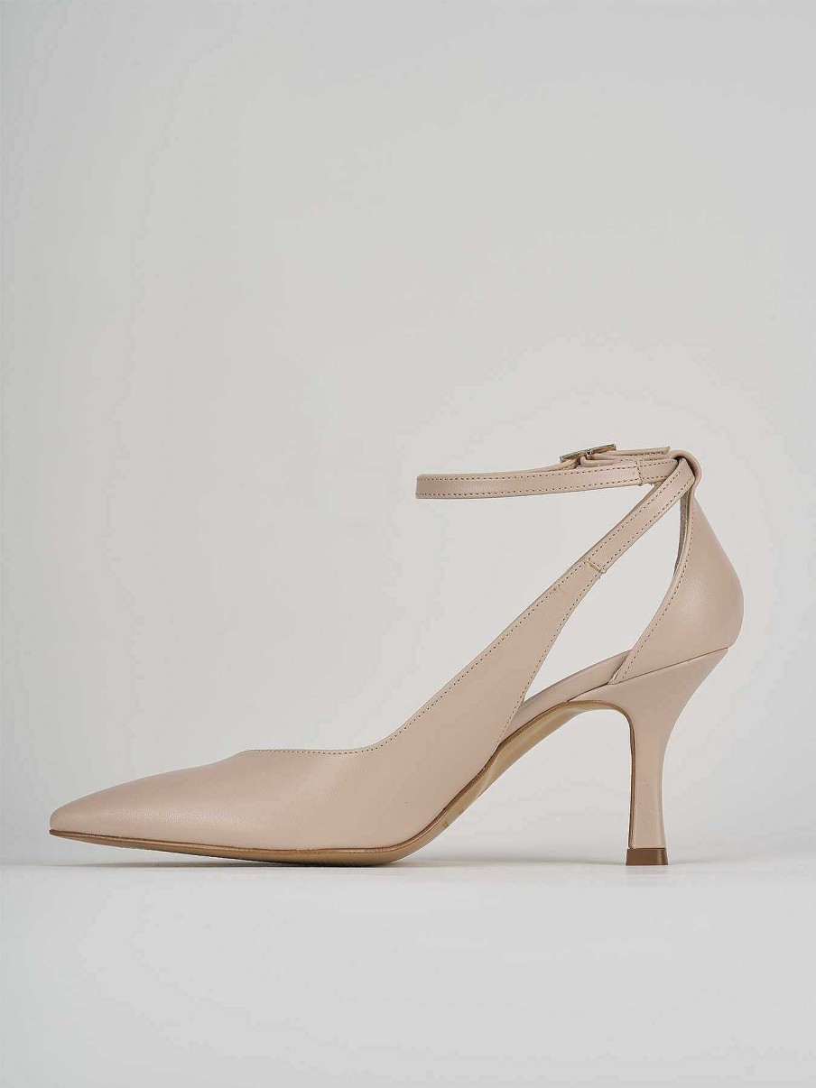 Donna Barca | Decollete Tacco 7 Cm In Pelle Beige