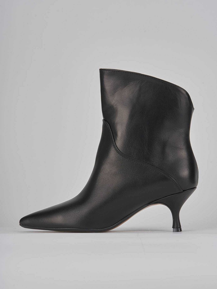 Donna Barca | Stivaletti Tacco Alto Tacco 5 Cm In Pelle Nera