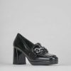 Donna Barca | Mocassini Tacco 7 Cm In Pelle Nera