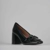 Donna Barca | Mocassino Tacco 8 Cm In Vernice Nera