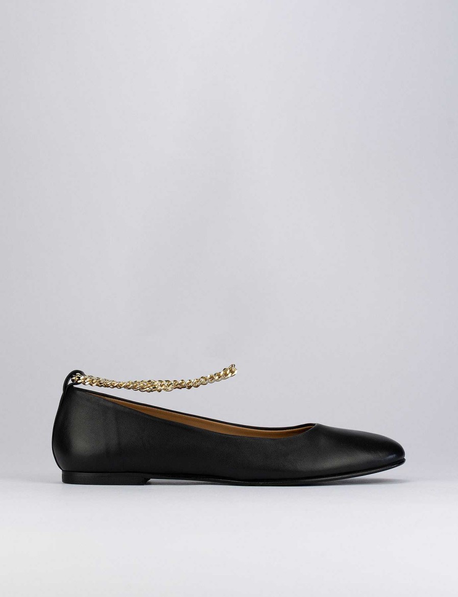 Donna Barca | Scarpe Basse Tacco 1 Cm In Pelle Nera