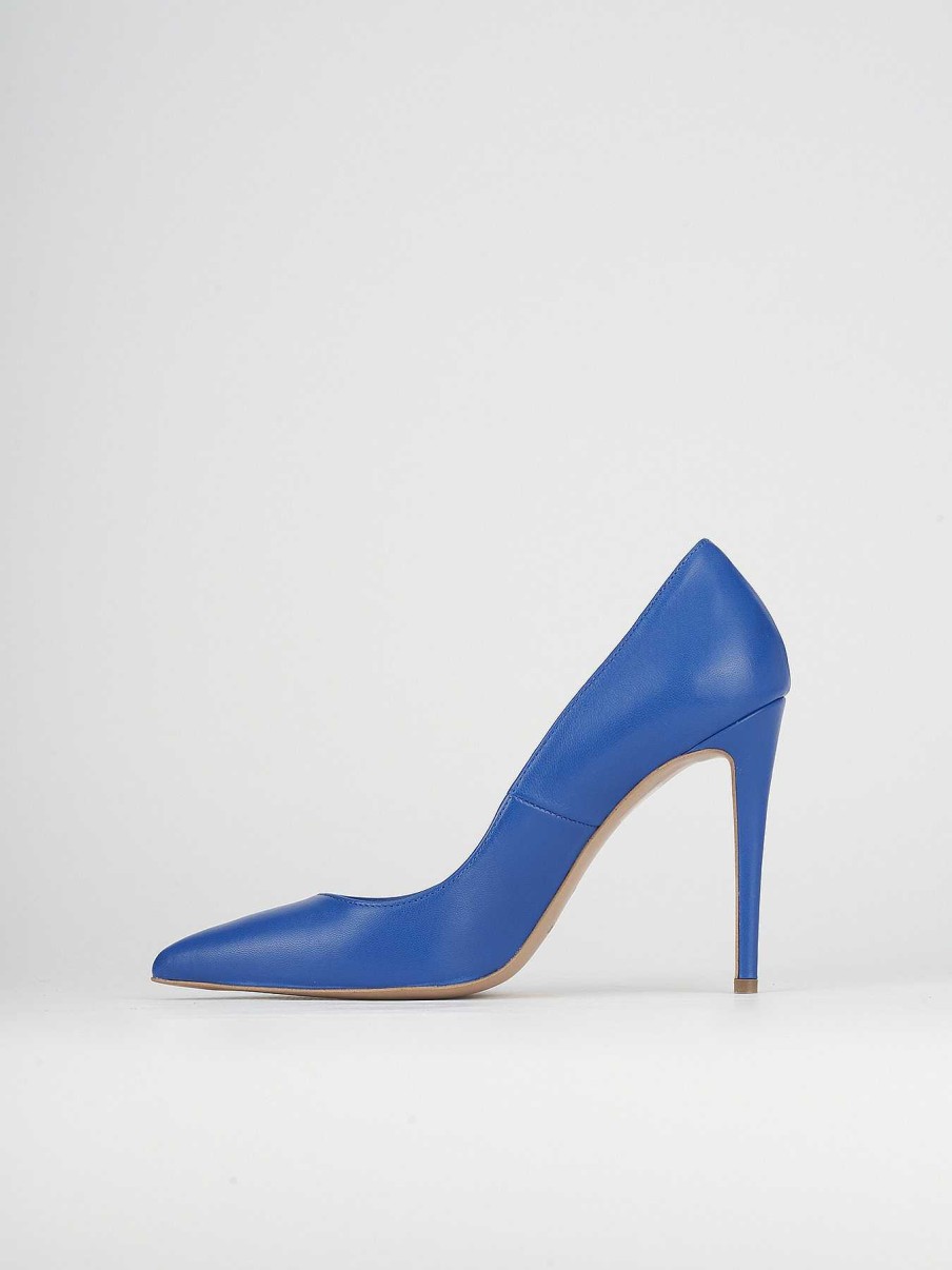 Donna Barca | Decollete Tacco 10 Cm In Pelle Blu