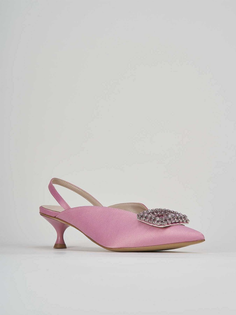 Donna Barca | Decollete Tacco 3 Cm In Raso Rosa