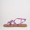 Donna Barca | Sandali Tacco Basso Tacco 1 Cm In Pelle Rosa