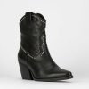 Donna Barca | Stivaletti Tacco Alto Tacco 7 Cm In Pelle Nera