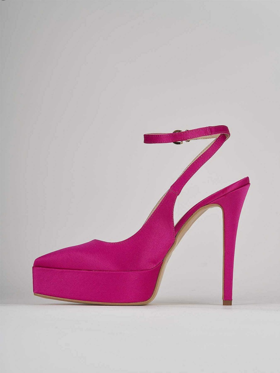 Donna Barca | Decollete Tacco 11 Cm In Raso Rosa