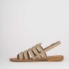 Donna Barca | Sandali Tacco Basso Tacco 1 Cm Camoscio Beige