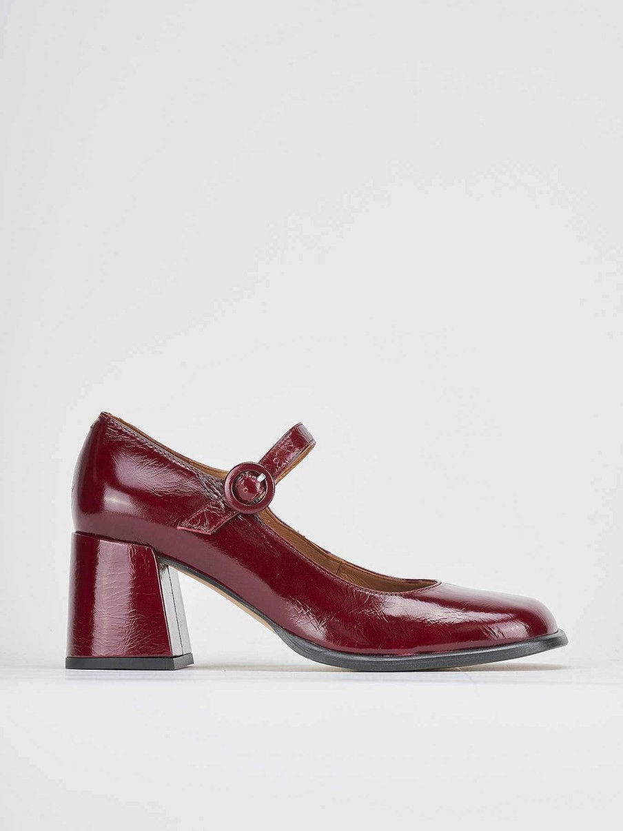 Donna Barca | Decollete Tacco 8 Cm In Vernice Bordeaux