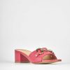 Donna Barca | Ciabatte Tacco 5 Cm In Pelle Rosa