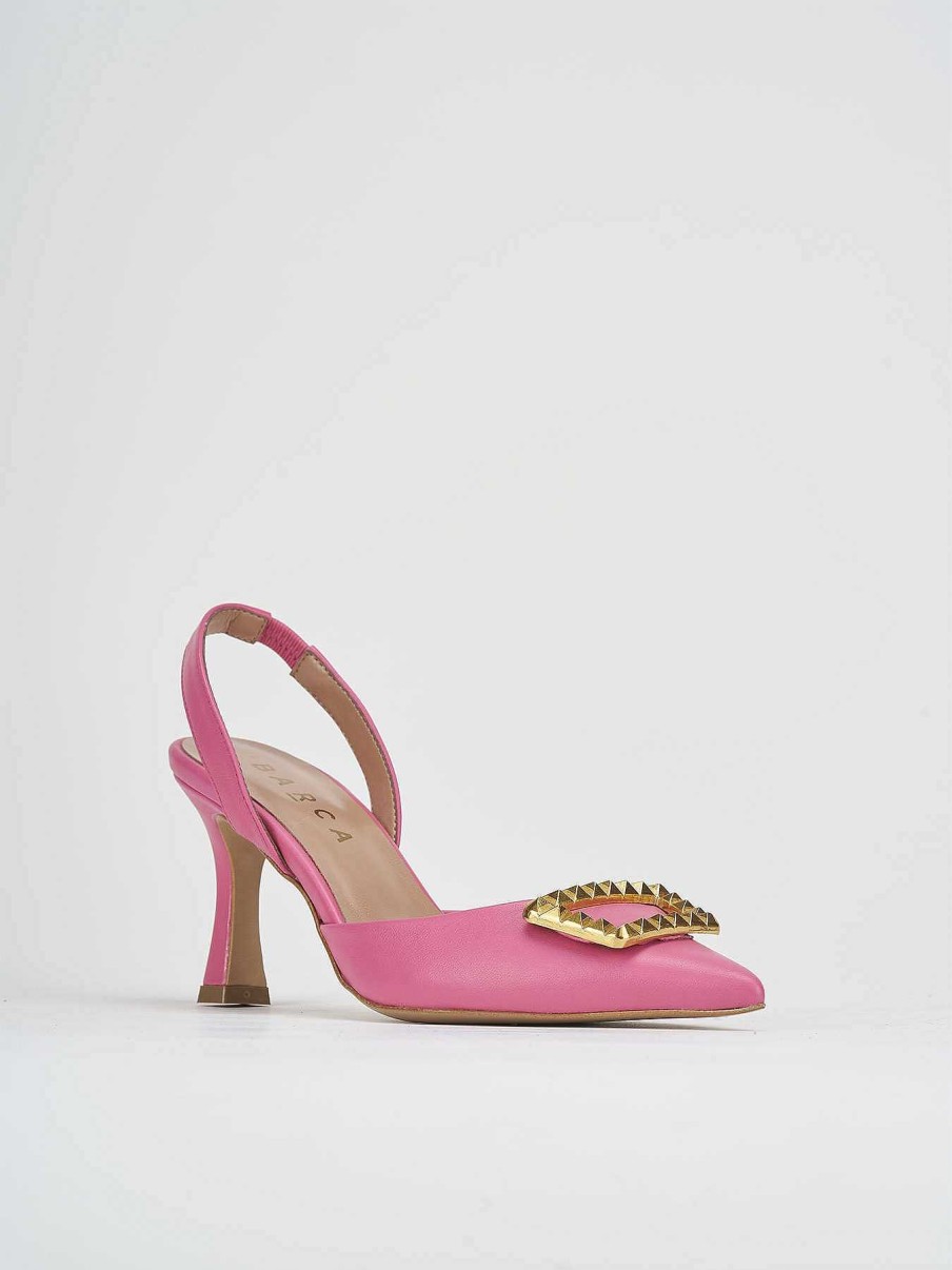 Donna Barca | Decollete Tacco 7 Cm In Pelle Rosa