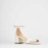 Donna Barca | Sandali Tacco Alto Tacco 5 Cm In Pelle Beige