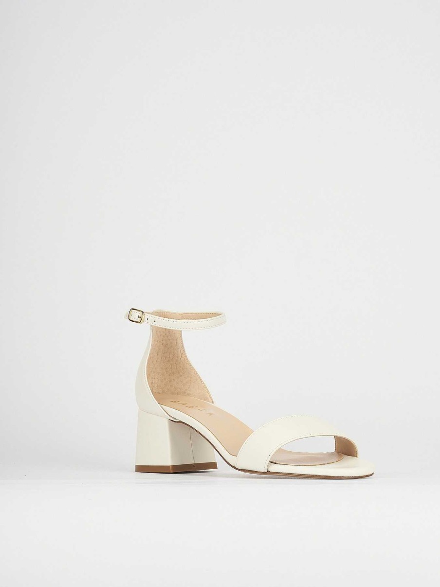 Donna Barca | Sandali Tacco Alto Tacco 5 Cm In Pelle Beige