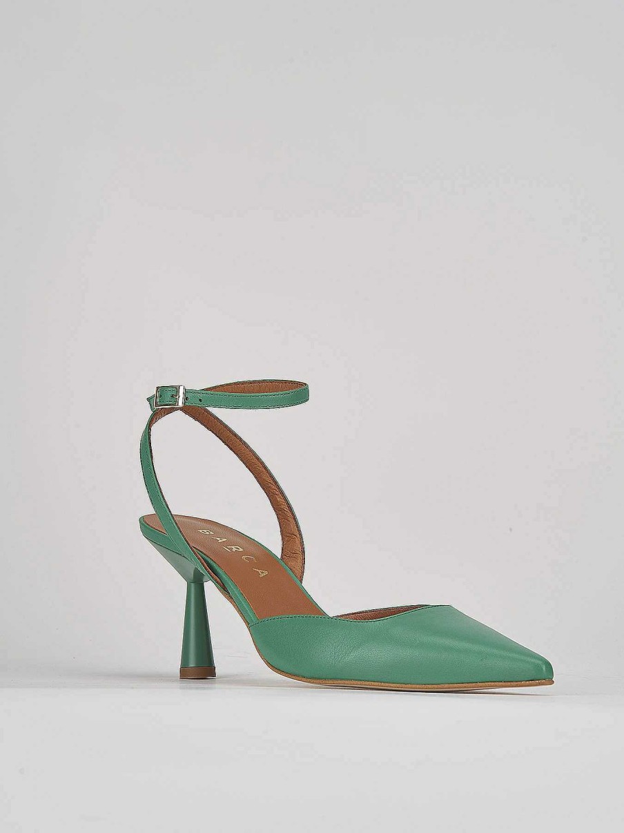 Donna Barca | Decollete Tacco 7 Cm In Pelle Verde