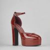 Donna Barca | Decollete Tacco 13 Cm Vernice Rossa