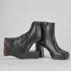 Donna Barca | Stivaletti Tacco Alto Tacco 7 Cm In Pelle Nera