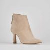 Donna Barca | Stivaletti Tacco Alto Tacco 7 Cm In Camoscio Beige