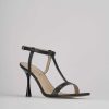 Donna Barca | Sandali Tacco Alto Tacco 7 Cm In Pelle Nera