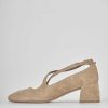 Donna Barca | Decollete Tacco 5 Cm In Camoscio Beige