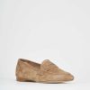 Donna Barca | Mocassino Tacco 1 Cm In Camoscio Beige