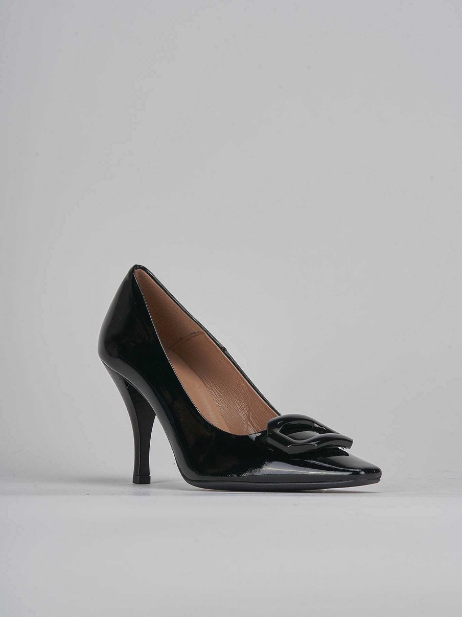 Donna Barca | Decollete Tacco 9 Cm In Vernice Nera