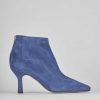 Donna Barca | Stivaletti Tacco Alto Tacco 7 Cm In Camoscio Blu