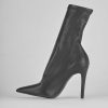 Donna Barca | Stivaletti Tacco Alto Tacco 10 Cm In Pelle Nera