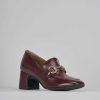 Donna Barca | Mocassino Tacco 5 Cm In Vernice Bordeaux