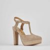 Donna Barca | Decollete Tacco 11 Cm In Camoscio Beige