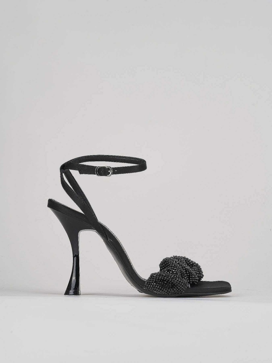 Donna Barca | Sandali Tacco Alto Tacco 10 Cm In Pelle Nera