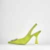 Donna Barca | Decollete Tacco 9 Cm In Raso Verde