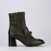 Donna Barca | Stivaletti Tacco Alto Tacco 7 Cm In Pelle Verde