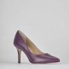 Donna Barca | Decollete Tacco 7 Cm In Pelle Viola