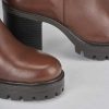 Donna Barca | Stivaletti Tacco Alto Tacco 7 Cm In Pelle Marrone